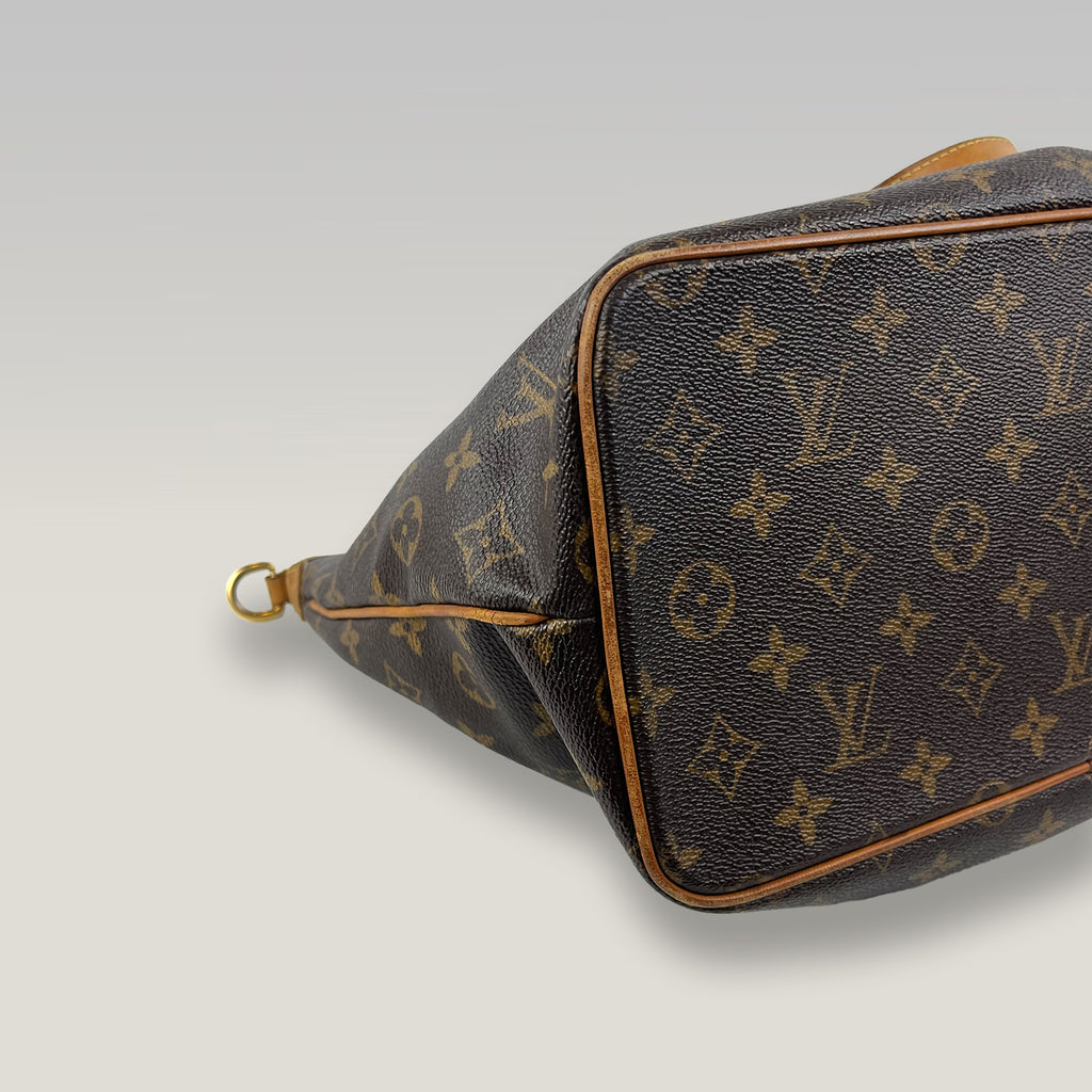 Louis Vuitton Palermo PM Monogram Canvas Handbag with Leather Details