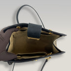 Gucci Padlock Small GG Supreme Canvas Shoulder Bag with Black Leather and Gold Hardware