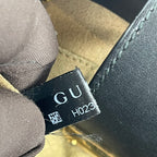 Gucci Padlock Small GG Supreme Canvas Shoulder Bag with Black Leather and Gold Hardware