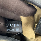 Gucci Padlock Small GG Supreme Canvas Shoulder Bag with Black Leather and Gold Hardware