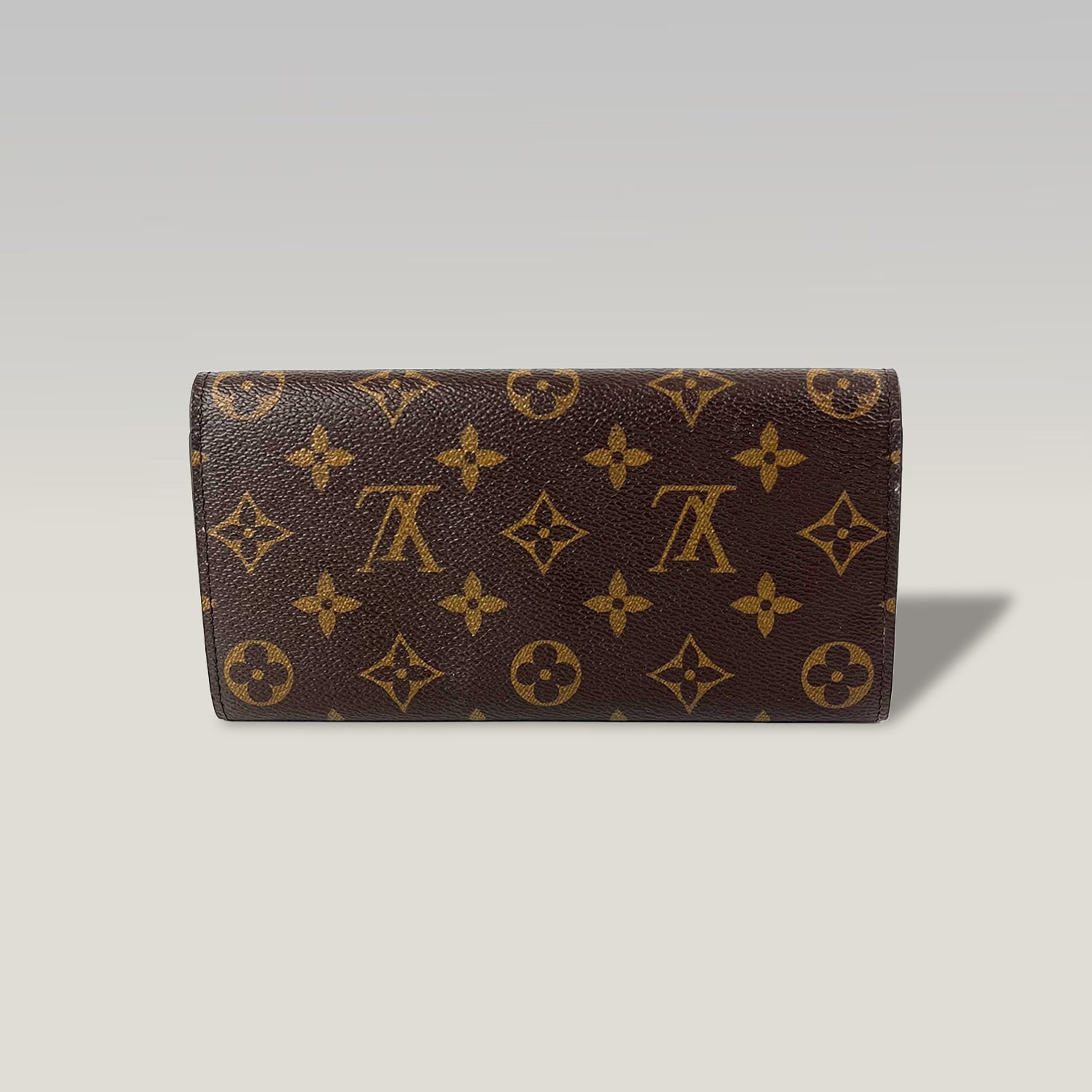 LOUIS VUITTON Portafoglio Emilie Monogram con Bottone Fucsia