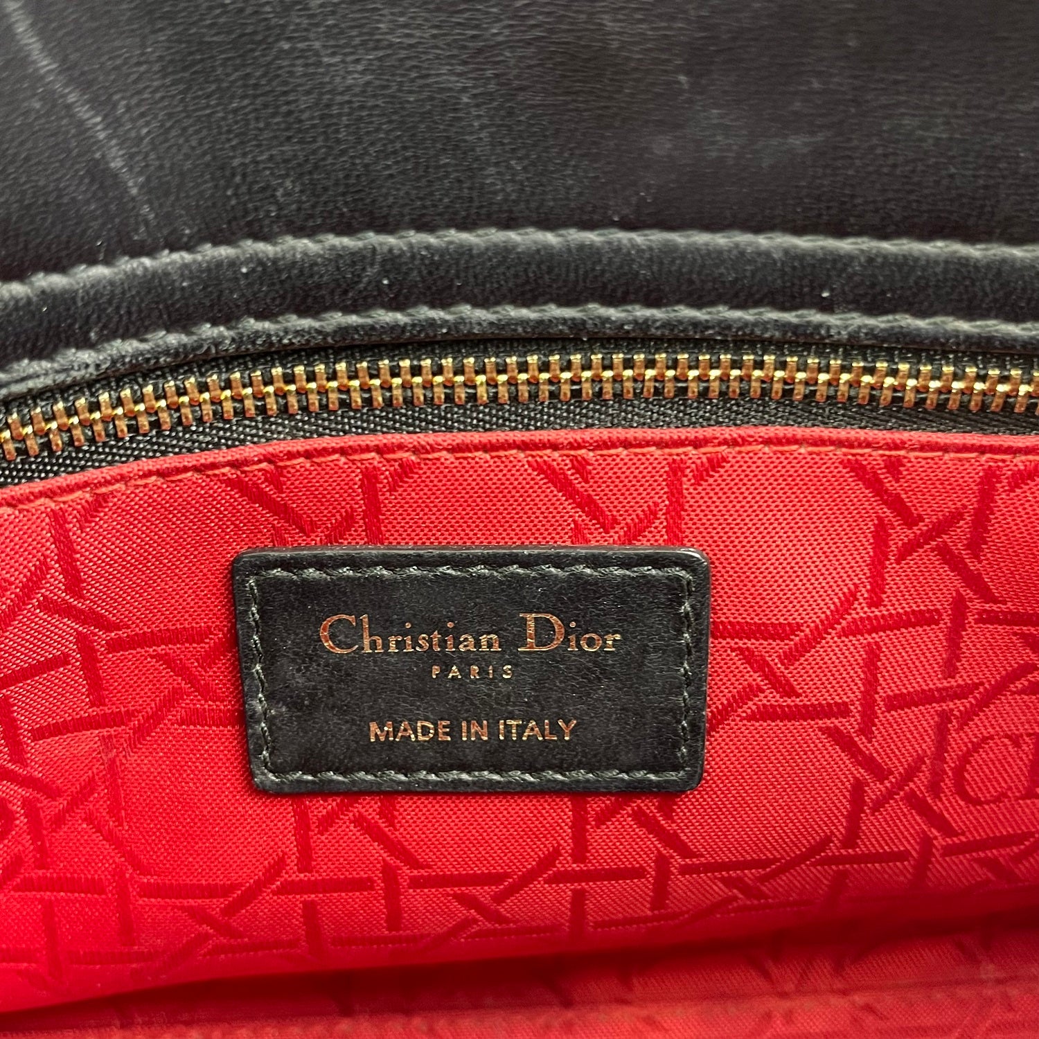 Dior Lady Dior Small in Pelle Cannage Nera con Hardware Oro