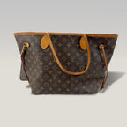 Louis Vuitton Neverfull MM Monogram in Tela Canvas Marrone con Interno Arancione