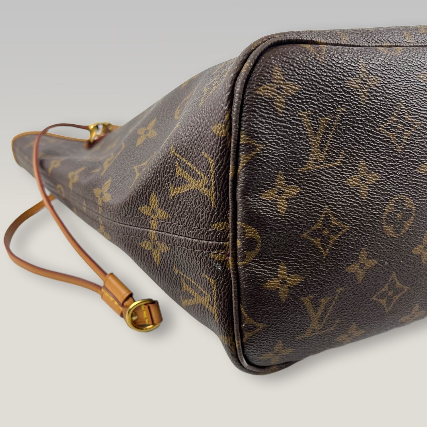 Louis Vuitton Neverfull MM Monogram in Tela Canvas Marrone con Interno Arancione