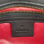 Gucci GG Marmont Flap Bag Nera in Velluto con GG Dorato