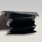 Celine Classic Box Bag Medium Nera in Pelle di Vitello con Chiusura Dorata e Tracolla Regolabile