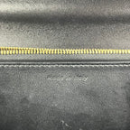 Celine Classic Box Bag Medium Nera in Pelle di Vitello con Chiusura Dorata e Tracolla Regolabile