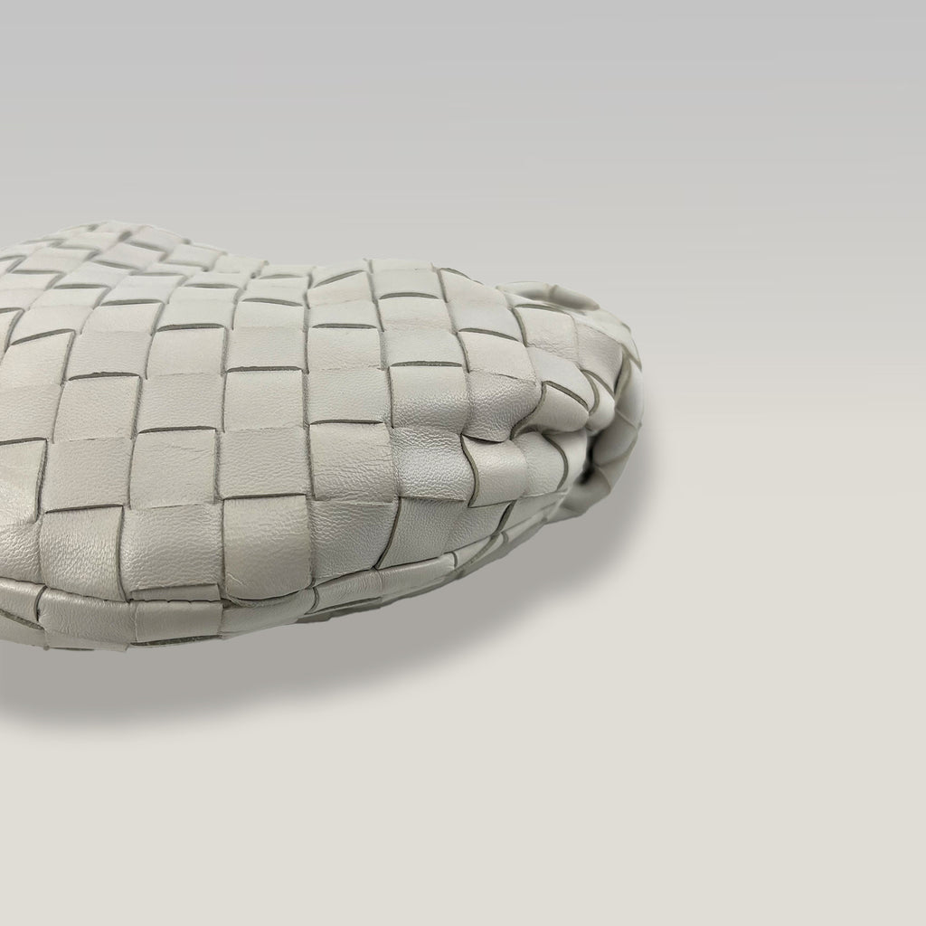 BOTTEGA VENETA Mini Jodie Intrecciato Pelle Bianca