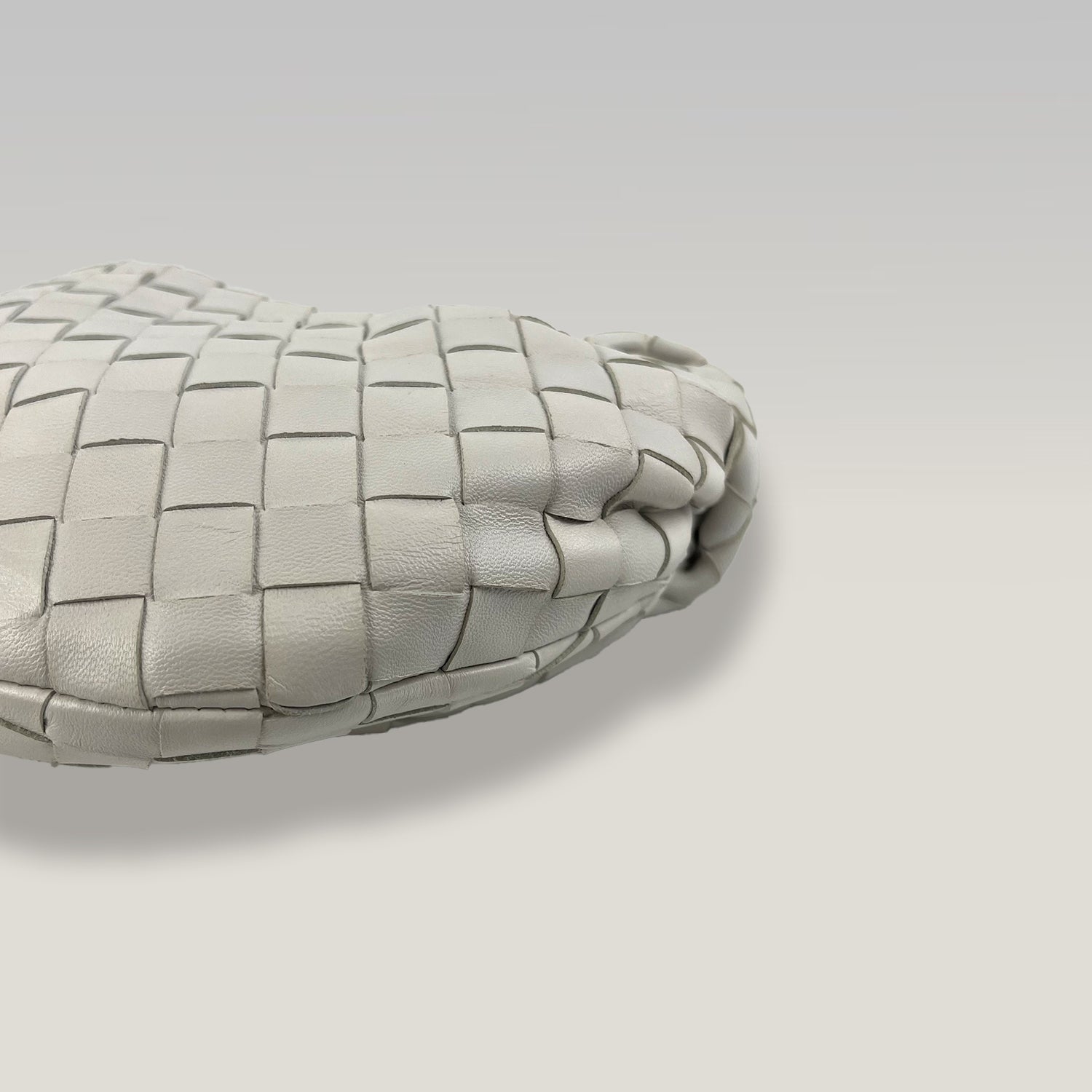 BOTTEGA VENETA Mini Jodie Intrecciato Pelle Bianca