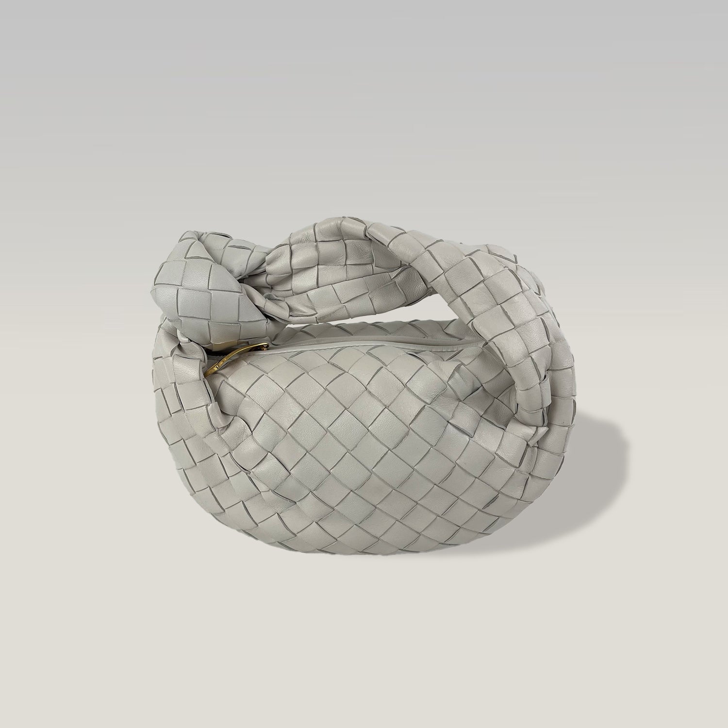 BOTTEGA VENETA Mini Jodie Intrecciato Pelle Bianca