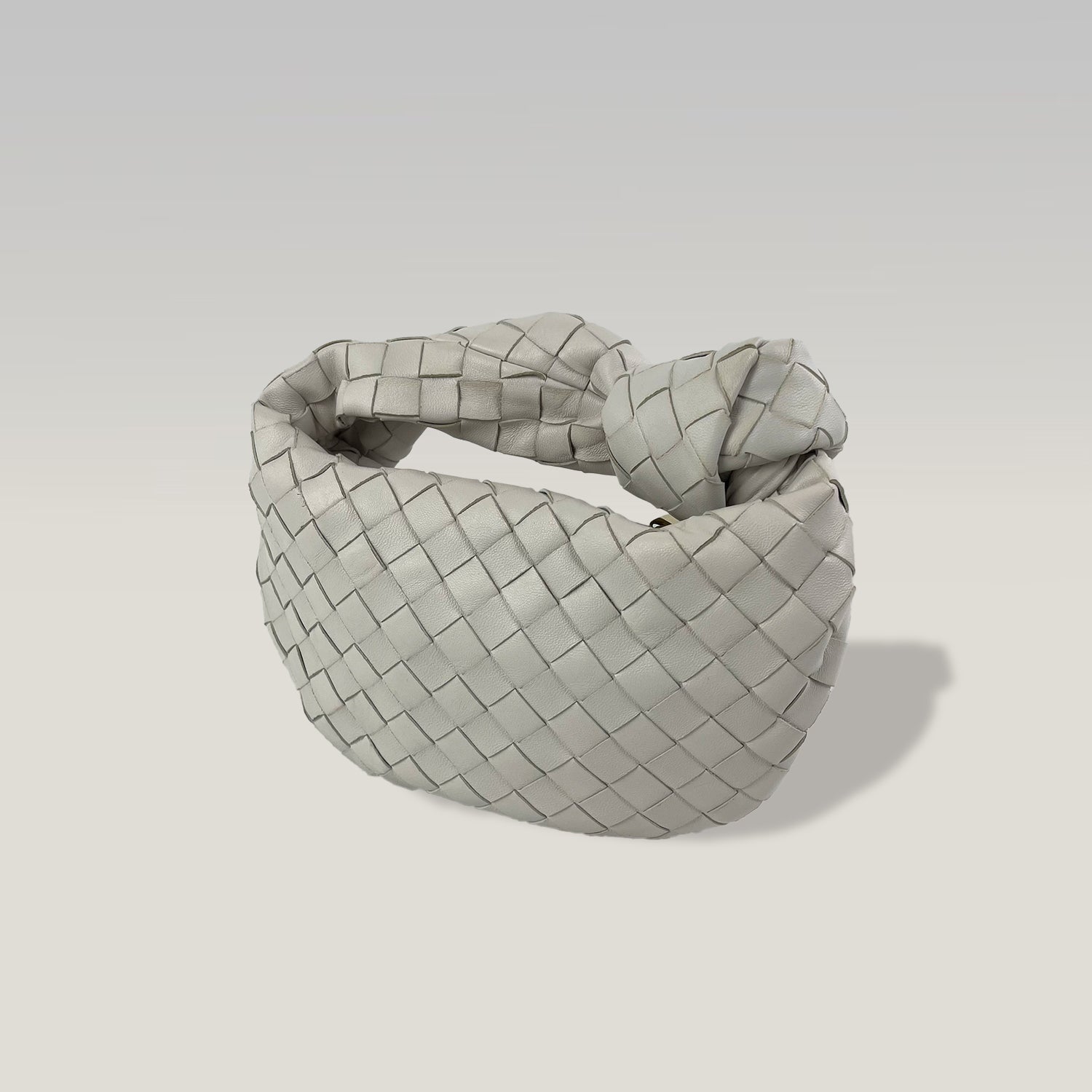 BOTTEGA VENETA Mini Jodie Intrecciato Pelle Bianca