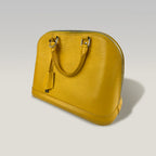Louis Vuitton Alma PM Epi Leather Handbag Yellow Top Handle Bag