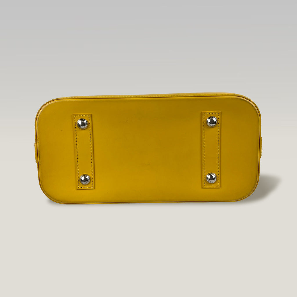 Louis Vuitton Alma PM Epi Leather Handbag Yellow Top Handle Bag