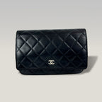 Chanel Timeless Wallet On Chain WOC Caviar Nero Quilted Leather Crossbody Bag con Catena Oro 19 cm