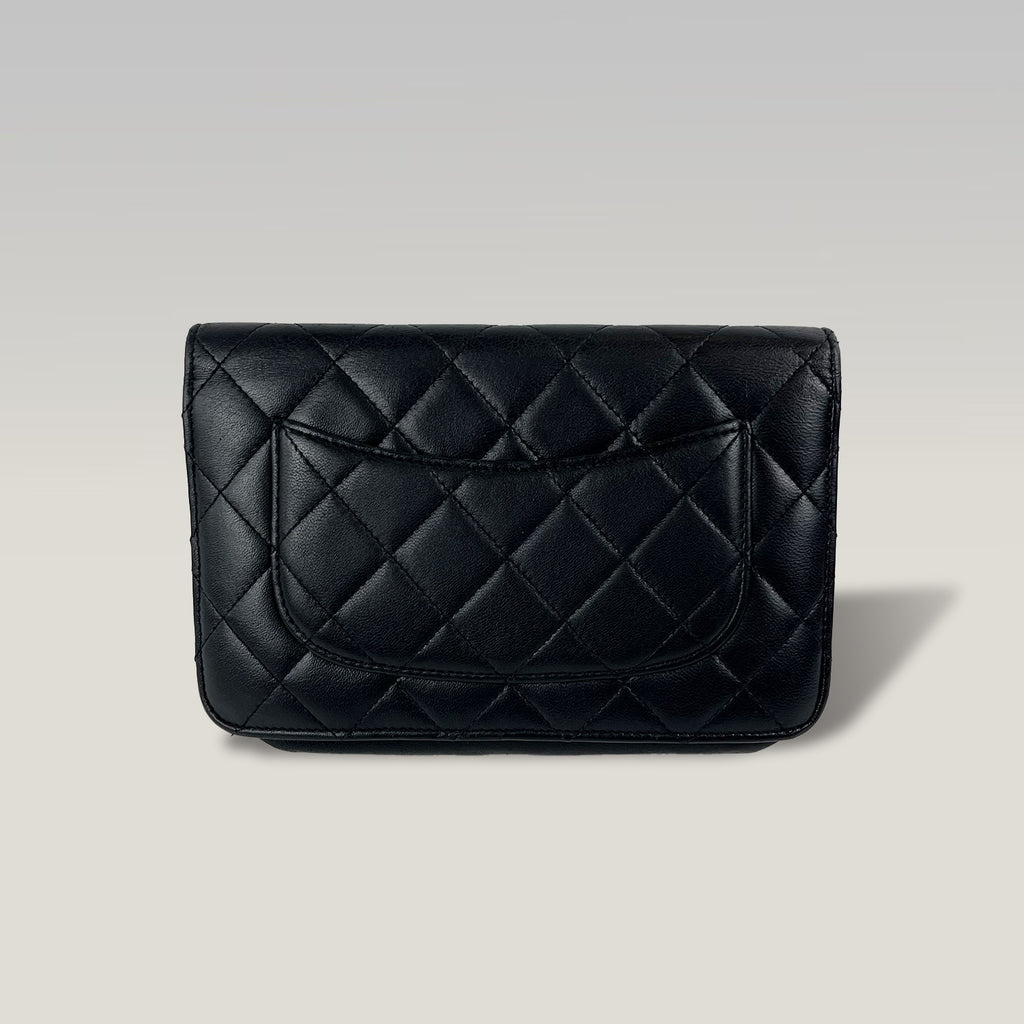 Chanel Timeless Wallet On Chain WOC Caviar Nero Quilted Leather Crossbody Bag con Catena Oro 19 cm