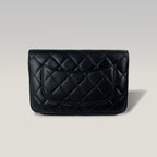 Chanel Timeless Wallet On Chain WOC Caviar Nero Quilted Leather Crossbody Bag con Catena Oro 19 cm