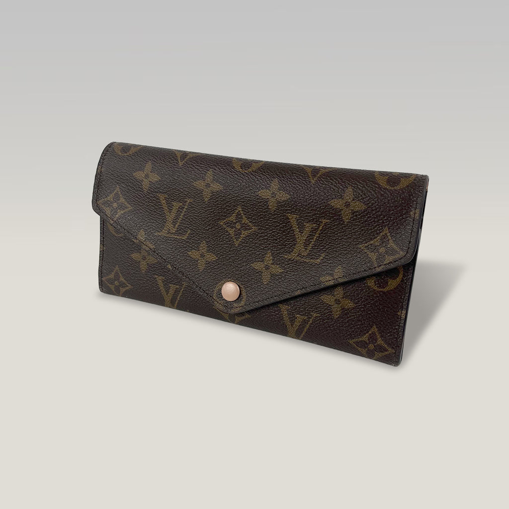 Louis Vuitton Sarah Wallet Monogram Canvas Long Flap Wallet