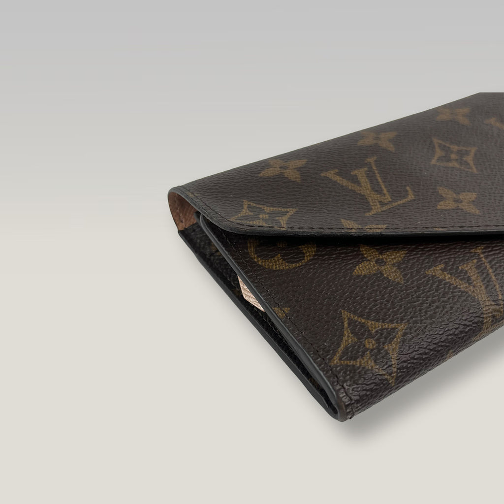 Louis Vuitton Sarah Wallet Monogram Canvas Long Flap Wallet