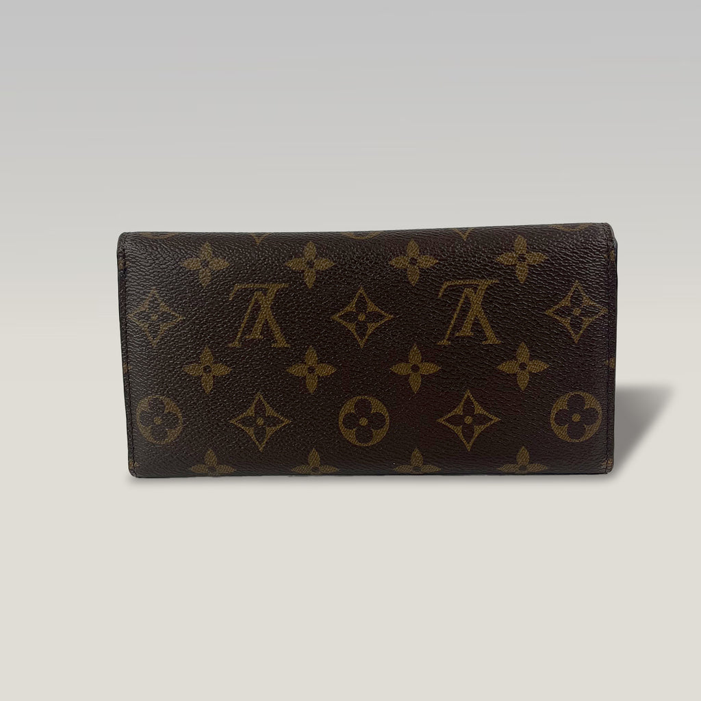 Louis Vuitton Sarah Wallet Monogram Canvas Long Flap Wallet