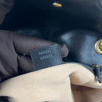 Gucci GG Marmont Medium Borsa a Tracolla in Pelle Nera Matelassé con Catena Dorata | Shoulder Bag Donna