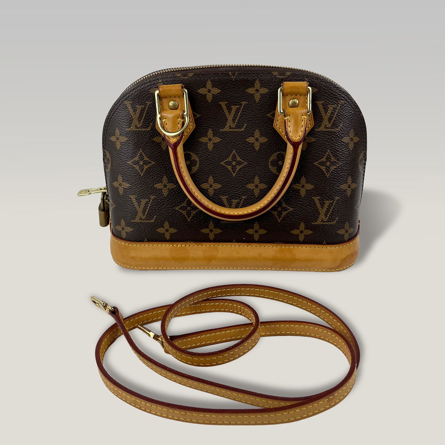 Louis Vuitton Alma MM Monogram Canvas con Tracolla | Borsa a Mano Donna in Tela Monogram e Pelle Naturale