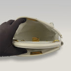 Fendi Peekaboo Mini White Leather Top Handle Bag with Floral Details