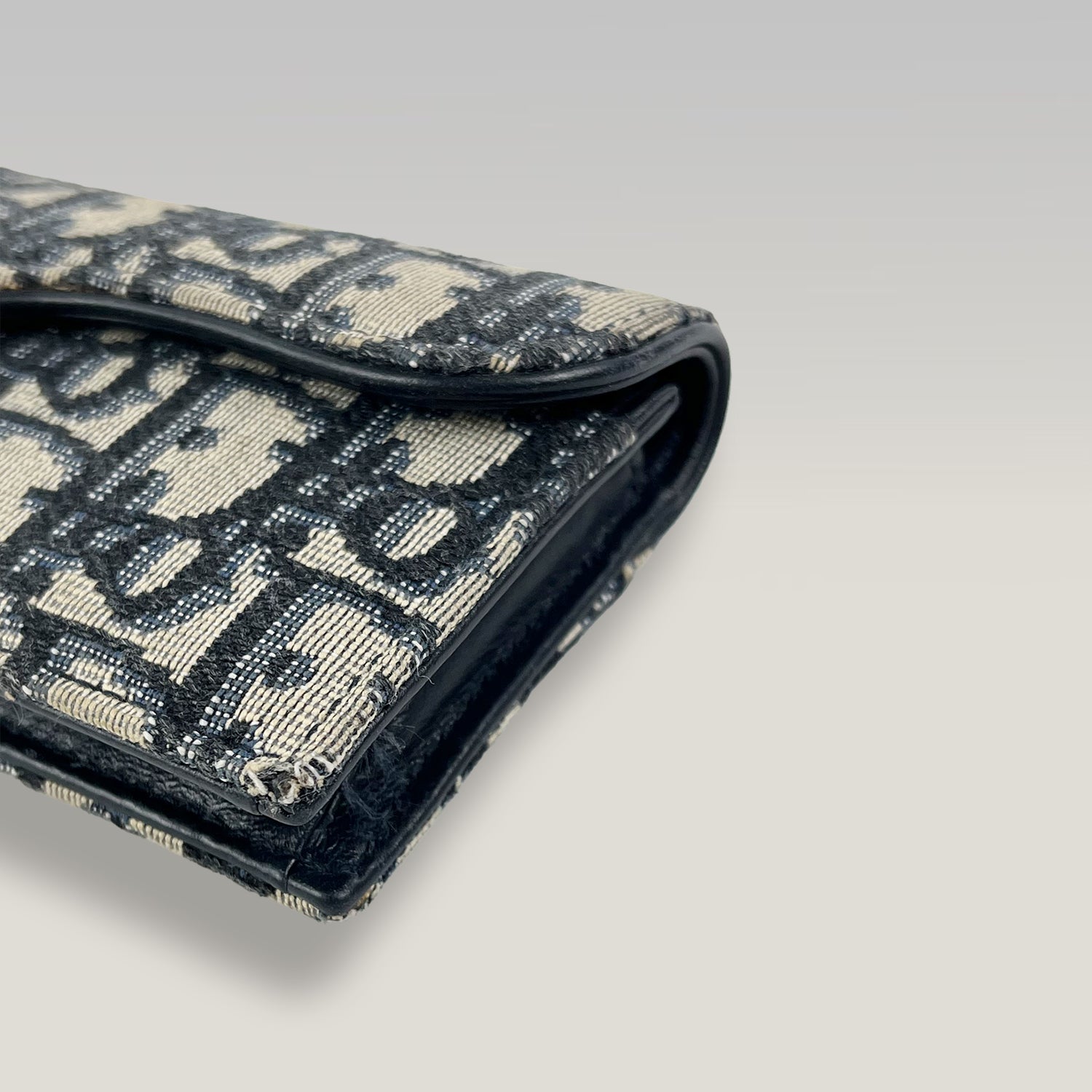 Porta carte DIOR Saddle Bloom in canvas Oblique e pelle