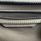 Celine Luggage Micro Tote Bag Grey Drummed Leather Top Handle Bag