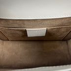 Gucci Sylvie Mini Animal Studs Top Handle Bag Off White Leather Shoulder Bag