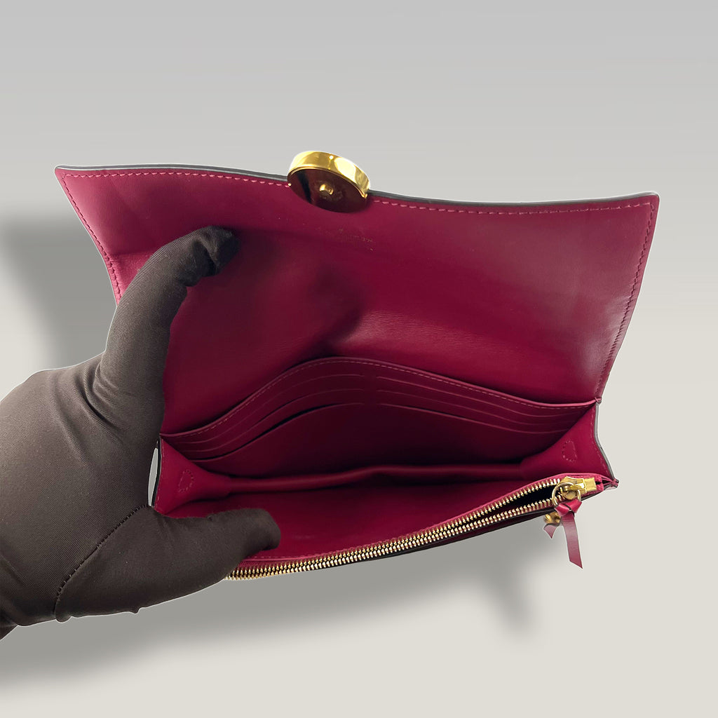 Louis Vuitton Flore Chain Wallet Monogram con Pelle Fucsia – Pochette a Tracolla Donna 20 cm