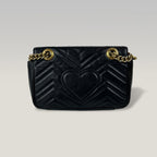 Gucci GG Marmont Black Leather Chain Shoulder Bag