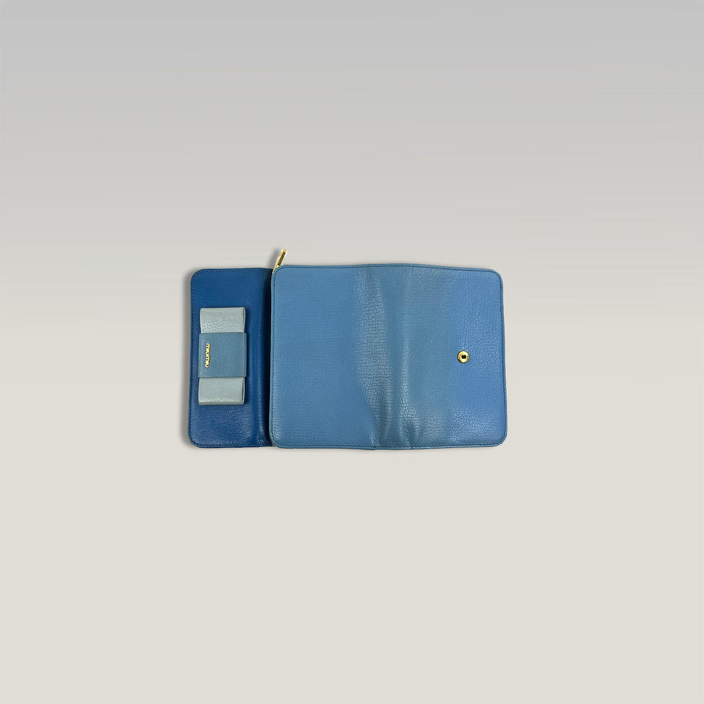Miu Miu Blue Leather Wallet 