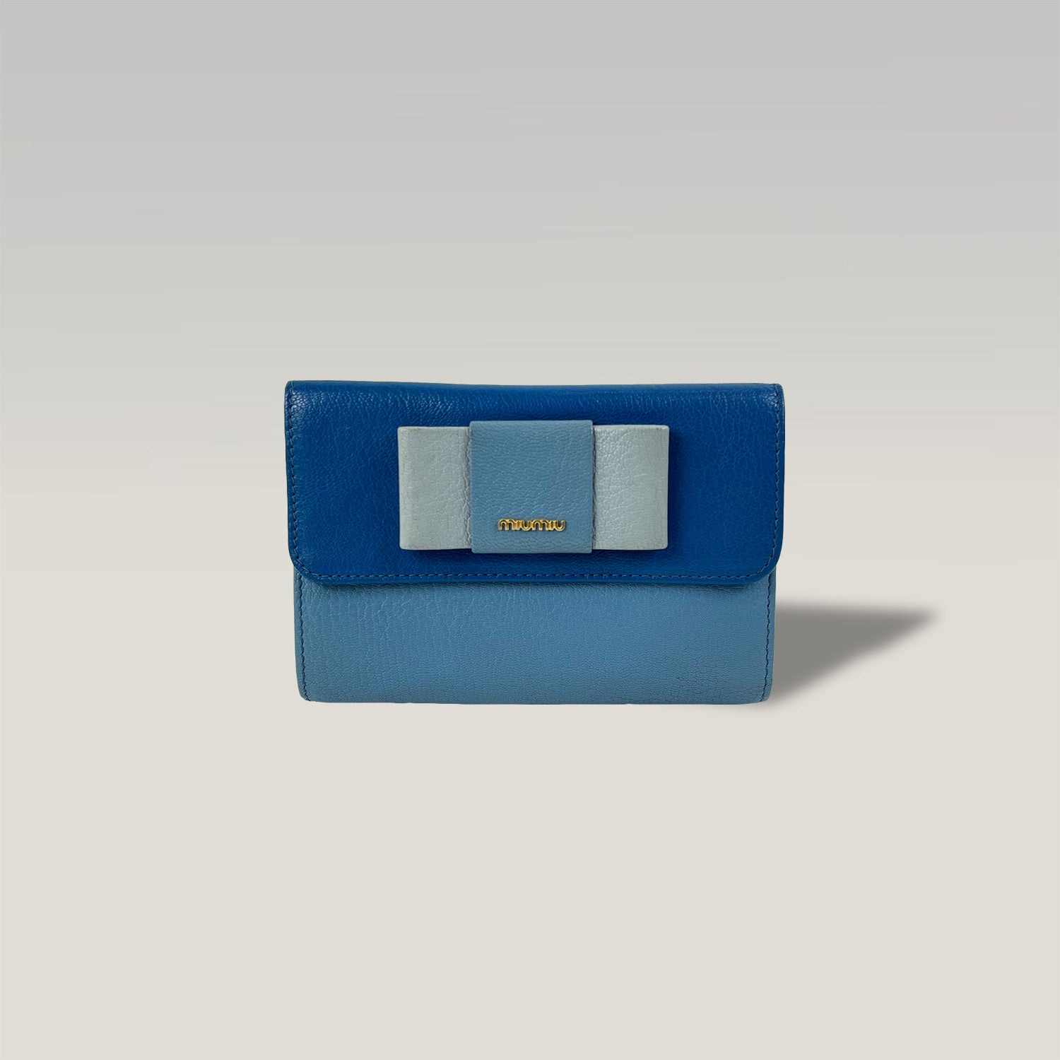 Miu Miu Portafoglio in Pelle Blu