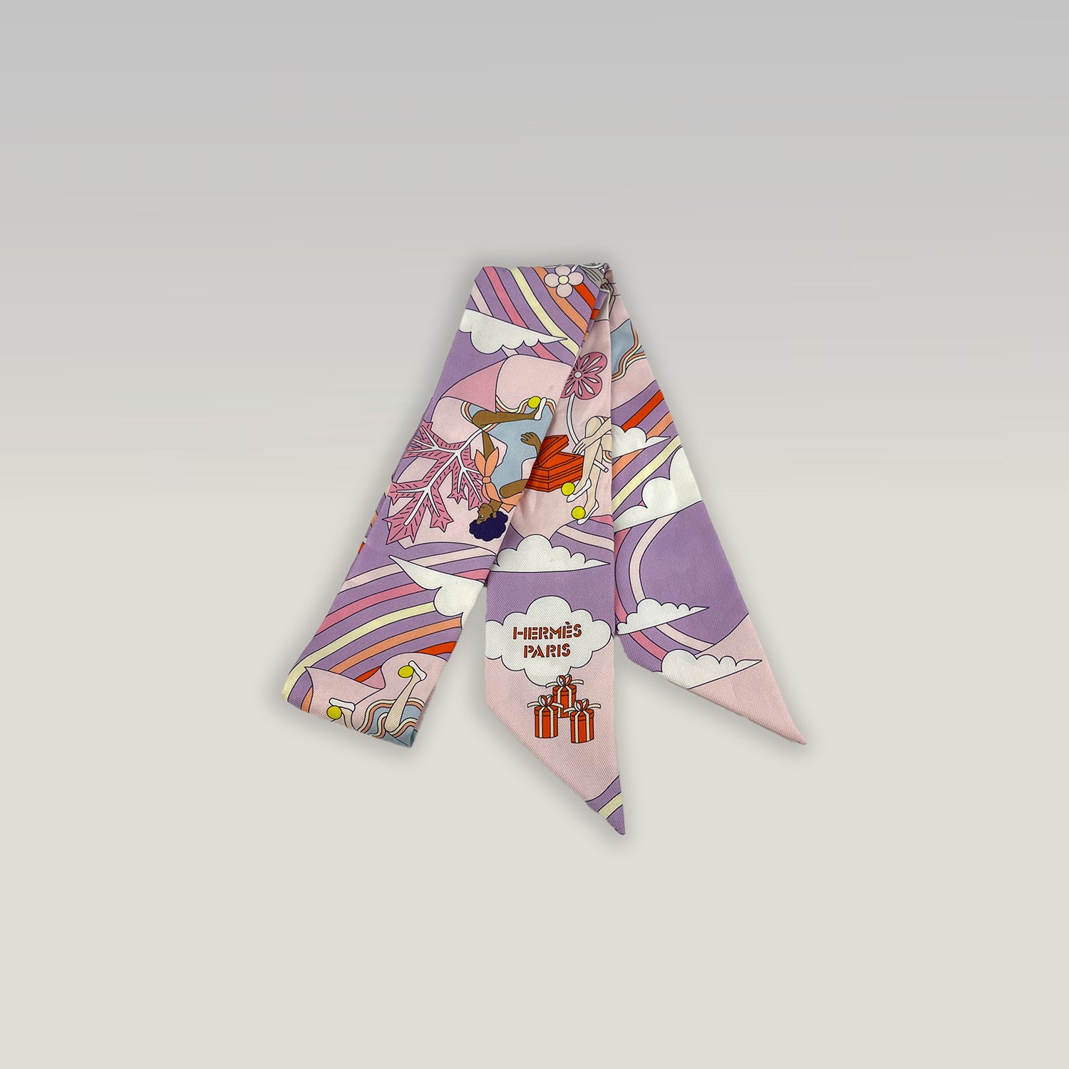 HERMÈS Twilly Seta Fantasia Multicolor