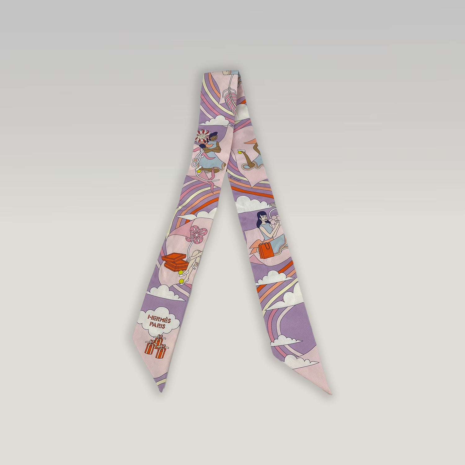 HERMÈS Twilly Seta Fantasia Multicolor