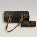 Louis Vuitton Papillon 30 Vintage in Tela Monogram con Manici in Vacchetta