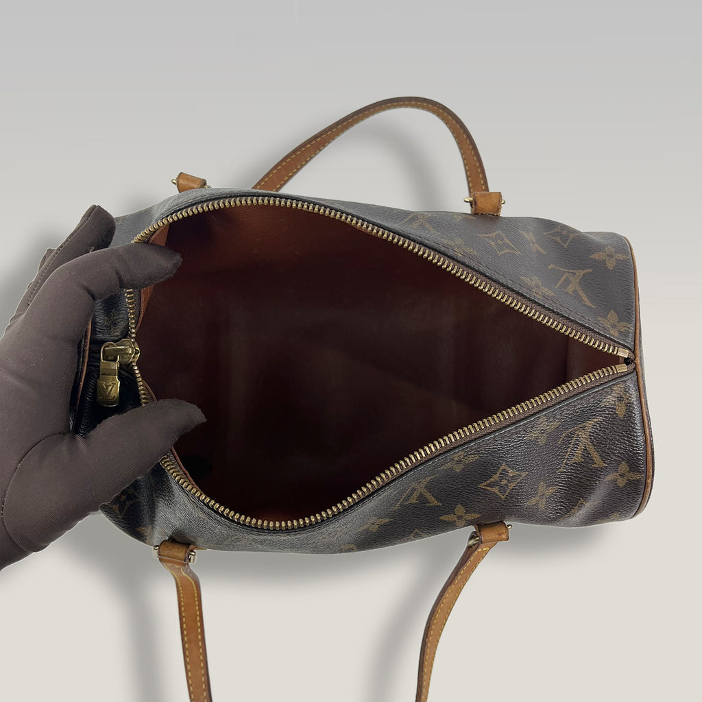 Louis Vuitton Papillon 30 Vintage in Tela Monogram con Manici in Vacchetta
