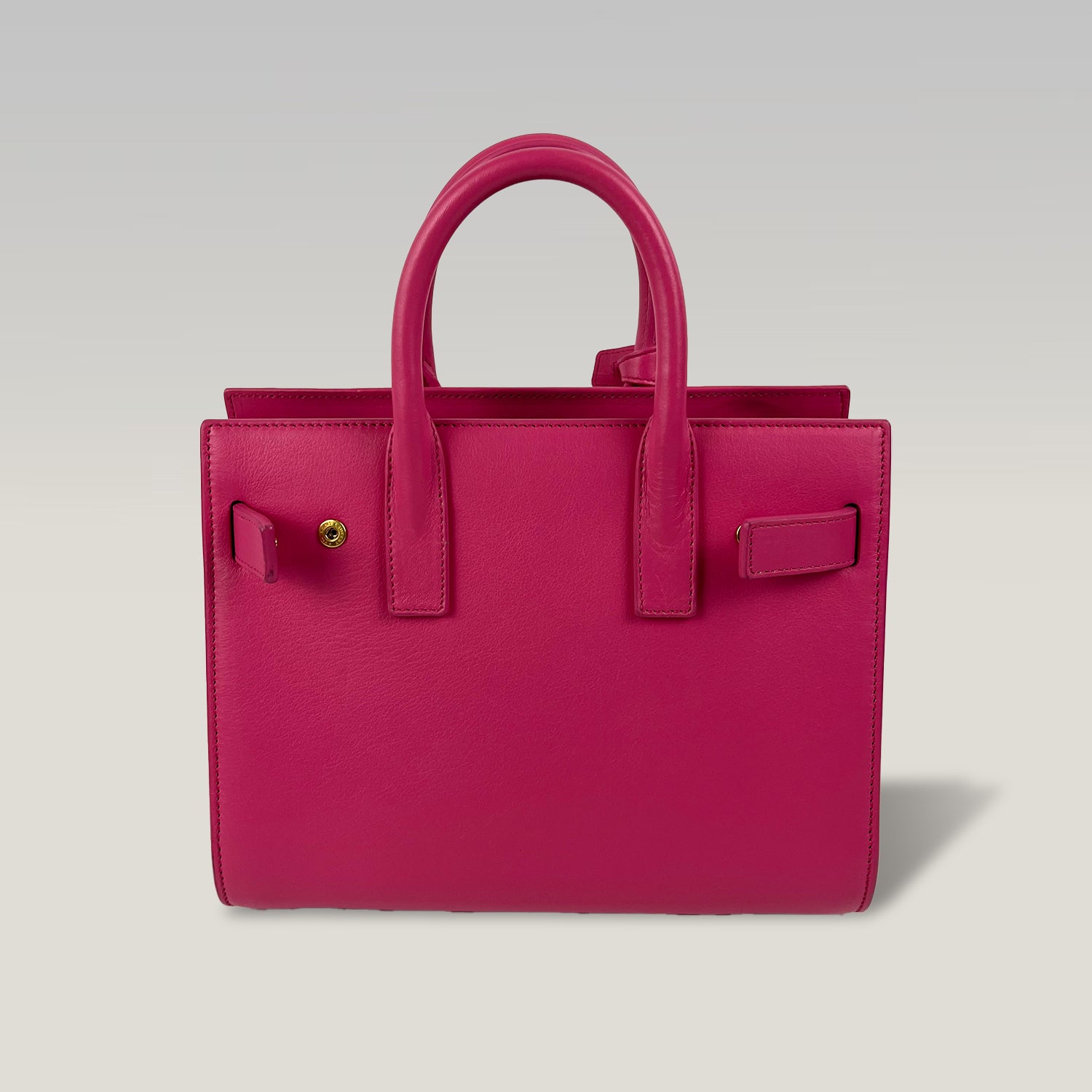 Saint Laurent Sac de Jour Nano in Pelle Fucsia – Borsa Top Handle con Tracolla Donna 22 cm