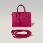 Saint Laurent Sac de Jour Nano in Pelle Fucsia – Borsa Top Handle con Tracolla Donna 22 cm