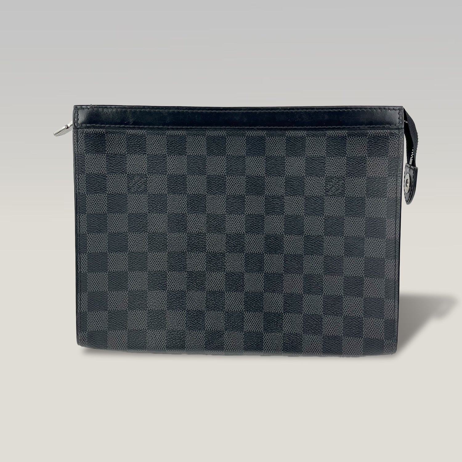Louis Vuitton Pochette Voyage Damier Graphite Canvas Clutch Bag
