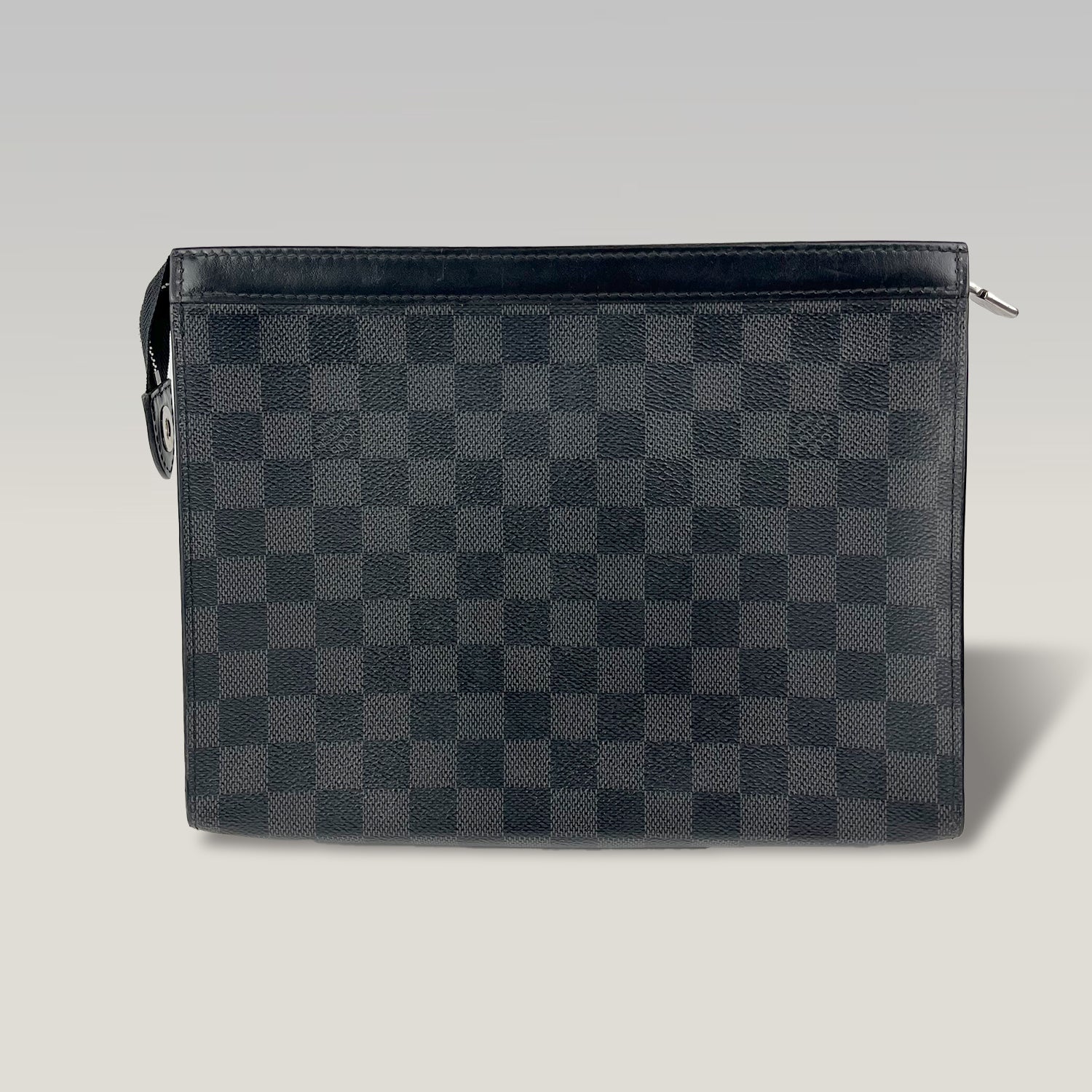 Louis Vuitton Pochette Voyage Damier Graphite Canvas Clutch Bag