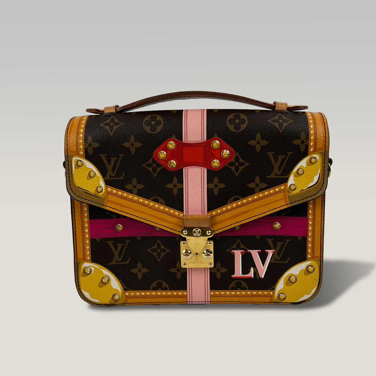 LOUIS VUITTON Pochette Métis Summer Trunks in Tela Monogram Multicolore con Finiture in Pelle