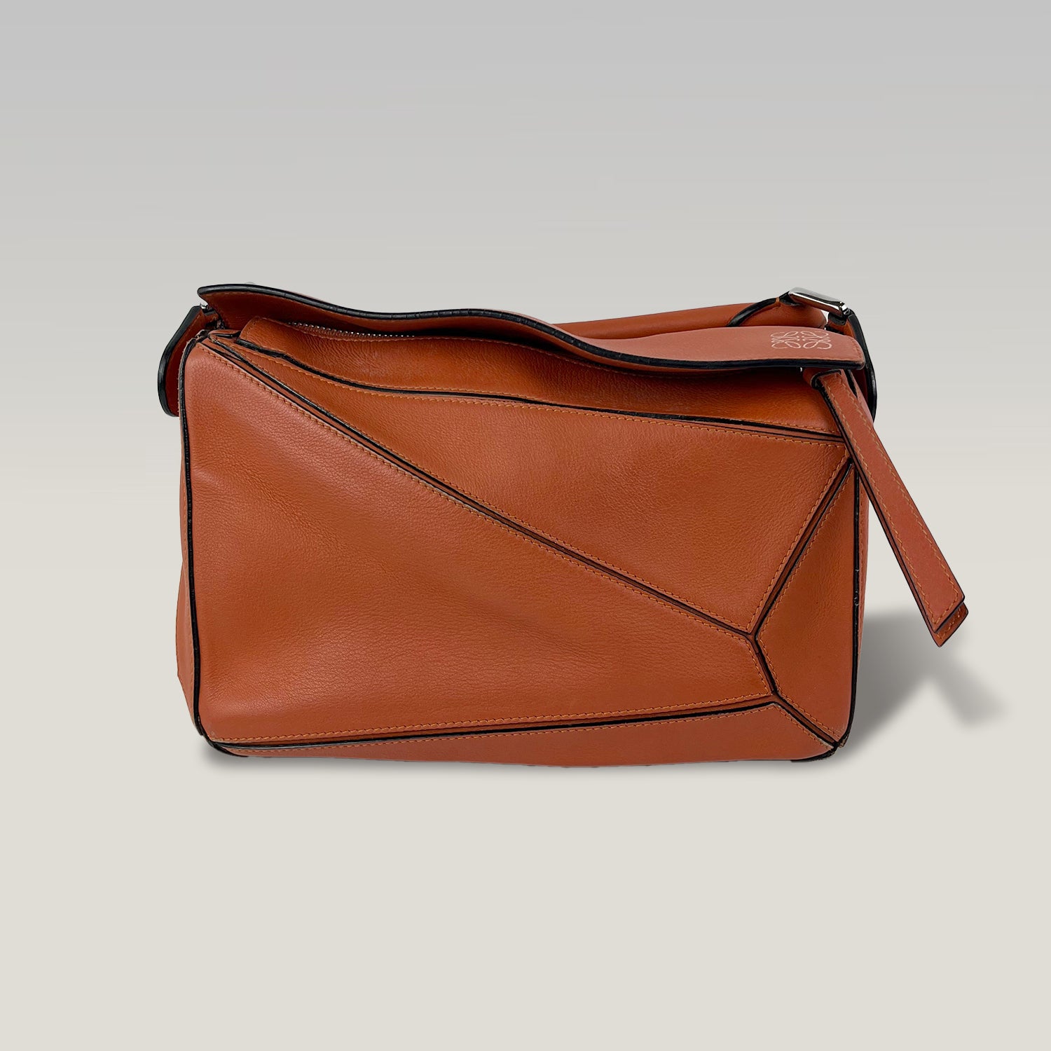 Loewe Puzzle Orange Leather Shoulder Bag