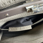 Fendi Peekaboo Medium Selleria Leather Top Handle Bag in Taupe with Palladium Hardware