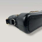 Chanel Gabrielle Small Hobo Bag in Black Quilted Leather with Ruthenium and Gold-Tone Hardware