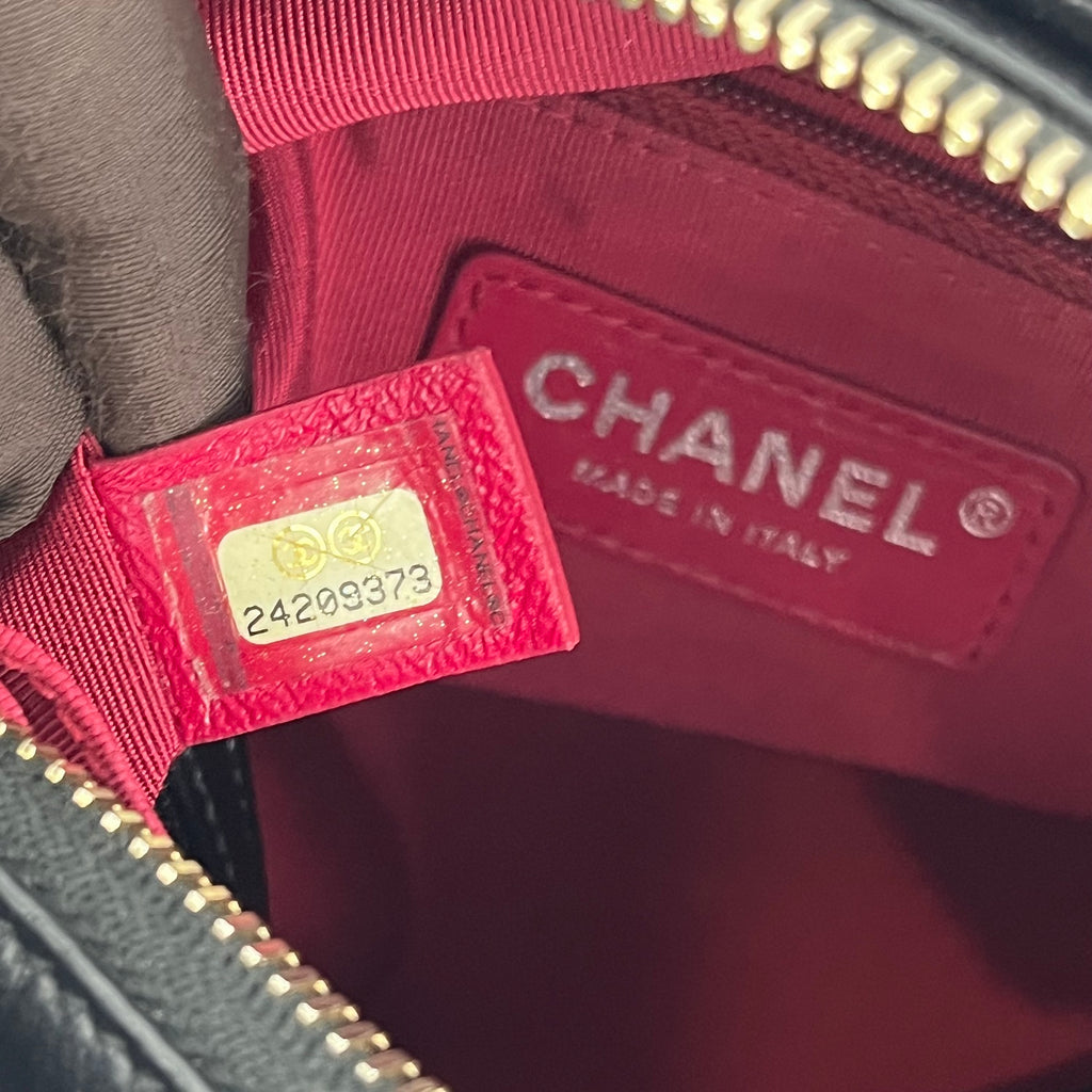 Chanel Gabrielle Small Hobo Bag in Black Quilted Leather with Ruthenium and Gold-Tone Hardware