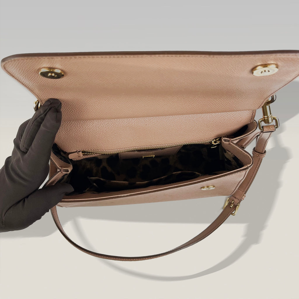 Dolce & Gabbana Borsa Elegate Sicily Nude Rosa 26 cm