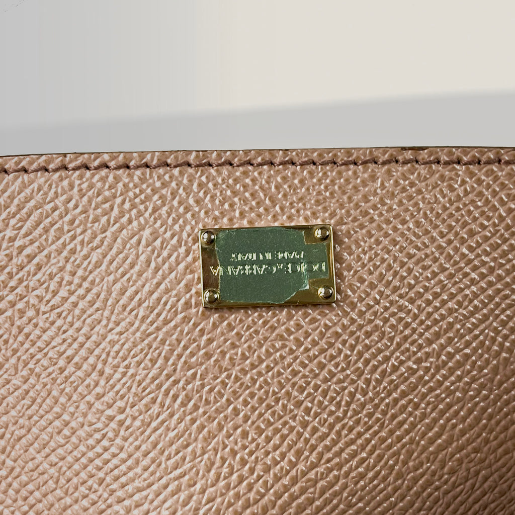 Dolce & Gabbana Borsa Elegate Sicily Nude Rosa 26 cm