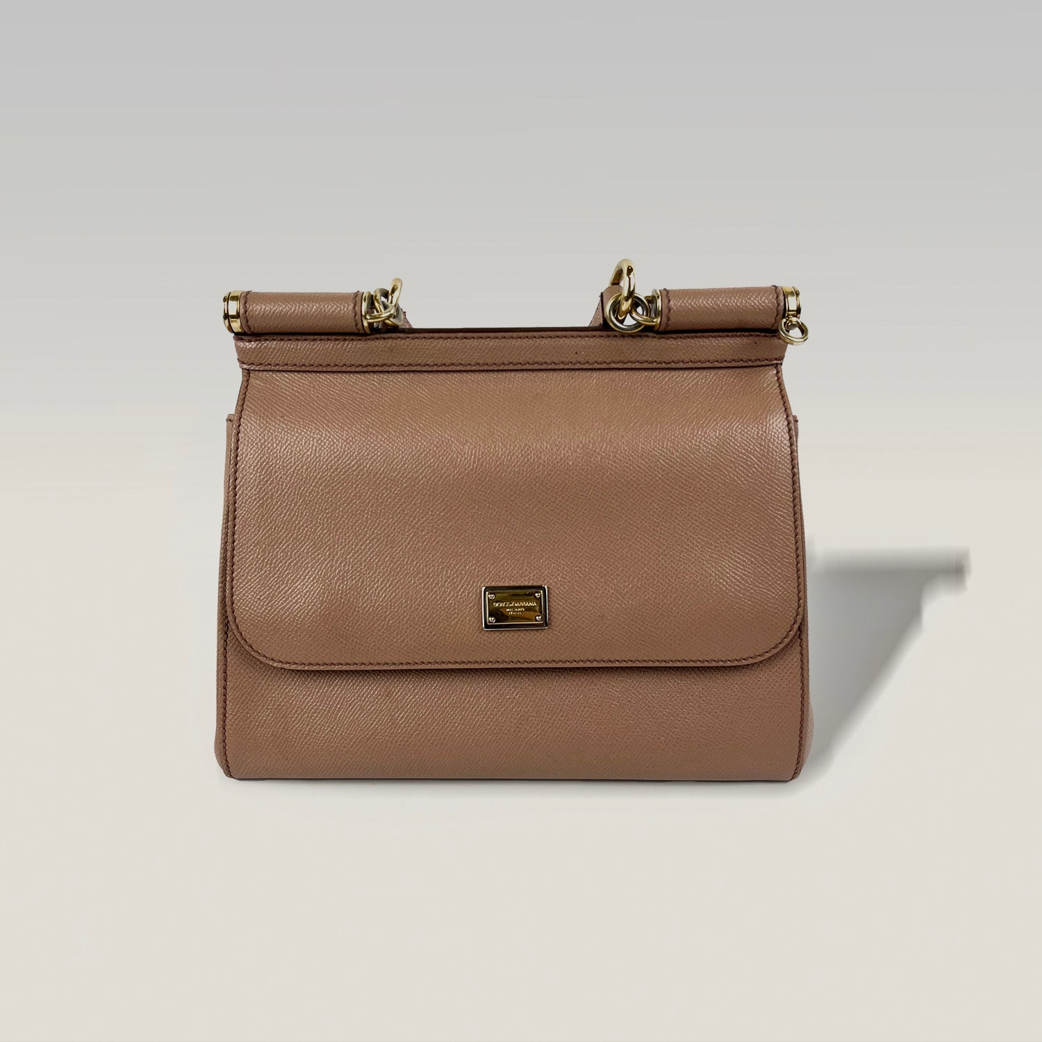 Dolce & Gabbana Borsa Elegate Sicily Nude Rosa 26 cm