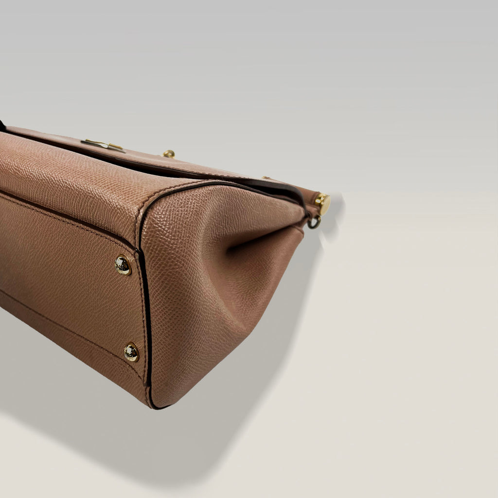 Dolce & Gabbana Borsa Elegate Sicily Nude Rosa 26 cm